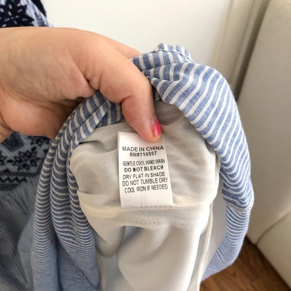 THML Seersucker Embroidered Sundress - M - Picture 5 of 5